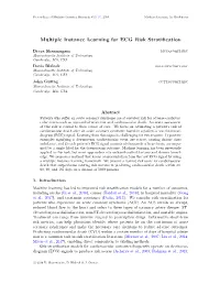 Multiple Instance Learning for ECG Risk Stratification