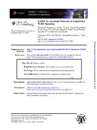 TLR4 Signaling SASH1 Is a Scaffold Molecule in Endothelial