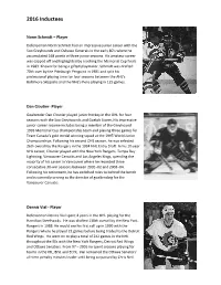 2016 Inductees