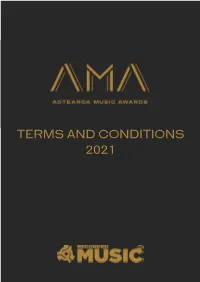 Terms and Conditions 2021 Contents