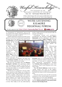 Useful Knowledge - - MARK YOUR CALENDAR Comingjune Events OCTOBER 1 Home Is Where the Hall Is! 19-26 History Week - Start Planning Your Registrations Open
