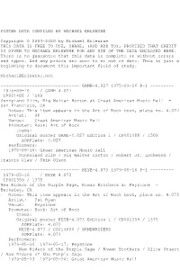 And Add To), Provided That Credit Is Given to Michael Erlewine for Any Use of the Data Enclosed Here