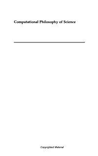 Computational Philosophy of Science
