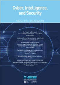 Cyber, Intelligence, and Security
