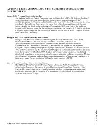 Educational Goals for Embedded Systems in the Multicore Era