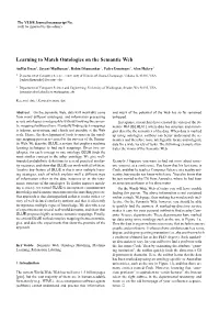 Learning to Match Ontologies on the Semantic Web