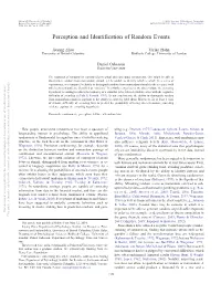 Perception and Identification of Random Events