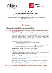 The Future of Banking in Emerging Europe Rethinking Size, Structure, Ownership, Policies and Incentives