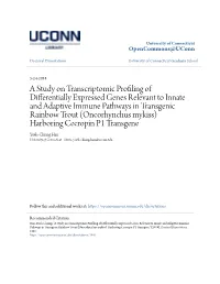 A Study on Transcriptomic Profiling of Differentially Expressed Genes Relevant to Innate and Adaptive Immune Pathways in Transge