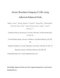Atomic Resolution Imaging of Crbr3 Using Adhesion-Enhanced Grids