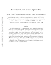 Bosonization and Mirror Symmetry Arxiv:1608.05077V1 [Hep-Th]