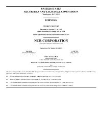 NCR CORPORATION (Exact Name of Registrant As Specified in Its Charter)