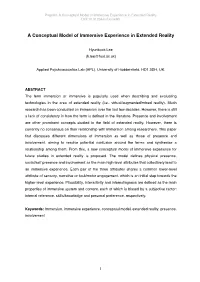 Preprint a Conceptual Model of Immersive Experience H Lee 2020