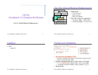 Shared-Memory Multiprocessors Gates & Transistors