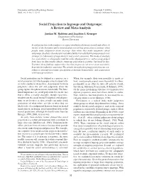 Social Projection to Ingroups and Outgroups: a Review and Meta-Analysis