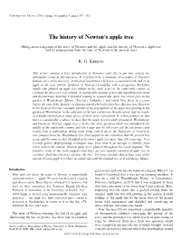 The History of Newton' S Apple Tree