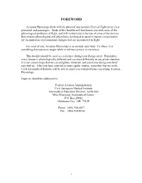 Introduction to Aviation Physiology