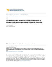 A Conceptualization of Computer Technology in the Workplace
