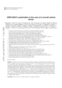 GRB 020813: Polarization in the Case of a Smooth Optical Decay