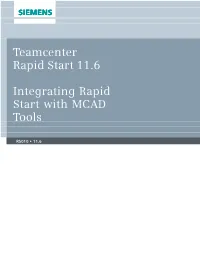 Integrating Rapid Start with MCAD Tools