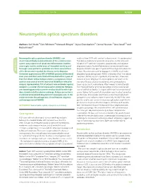 Neuromyelitis Optica Spectrum Disorders