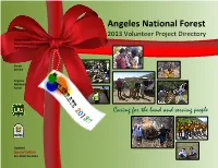 ANF Volunteer Project Directory on Our Virtually Every Corner of the Forest, Thanks to You
