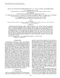 Radii and Effective Temperatures for G, K and M