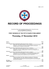 Record of Proceedings