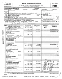 Return of Private Foundation Form 990-PF I