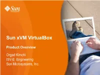 Sun Xvm Virtualbox