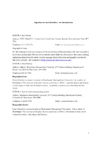 Superheroes and Identities: an Introduction