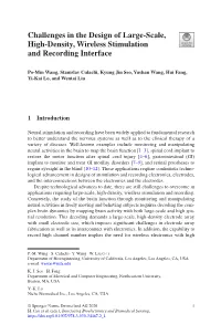 Challenges in the Design of Large-Scale, High-Density, Wireless Stimulation and Recording Interface