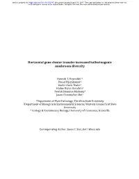 Horizontal Gene Cluster Transfer Increased Hallucinogenic Mushroom Diversity