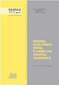 Regional Development, Spatial Planningand