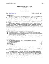 Buddhist Philosophy Syllabus 1 of 4
