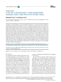 In the Eye of the Beholder: to Make Global Health Estimates Useful, Make Them More Socially Robust