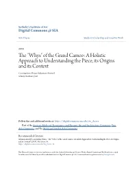 Of the Grand Cameo: a Holistic Approach to Understanding the Piece, Its Origins and Its Context Constantine Prince Sidamon-Eristoff Sotheby's Institute of Art