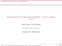 Time-Integrators for Nonsmooth Dynamics - Siconos Software Tutorial