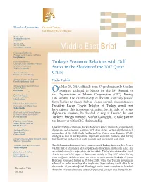 Turkey's Economic Relations with Gulf States in the Shadow of the 2017