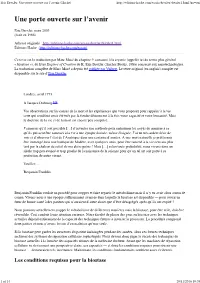 Eric Drexler: Une Porte Ouverte Sur L'avenir (Hache)