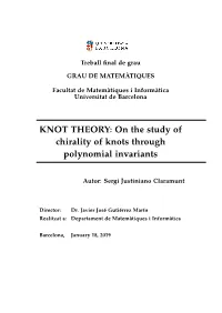 On the Study of Chirality of Knots Through Polynomial Invariants