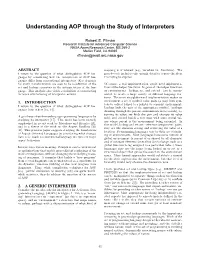 Understanding AOP Through the Study of Interpreters