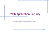 Web Application Security