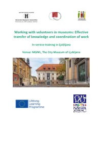 Working with Volunteers in Museums: Effective Transfer of Knowledge and Coordination of Work