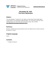 Cairo Declaration