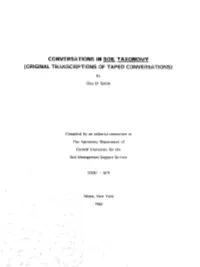 Conversations in Soil Taxonomy (Original Tr,.&Nscr|F't~Ons of Taped Conversations)