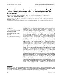 Expressed Sequence Tag Analysis of the Response of Apple
