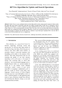 KP-Trie Algorithm for Update and Search Operations
