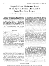 Single-Sideband Modulation Based on an Injection-Locked DFB Laser