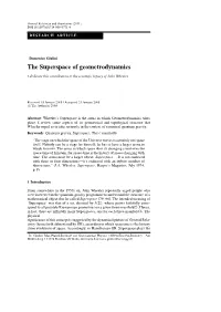 The Superspace of Geometrodynamics